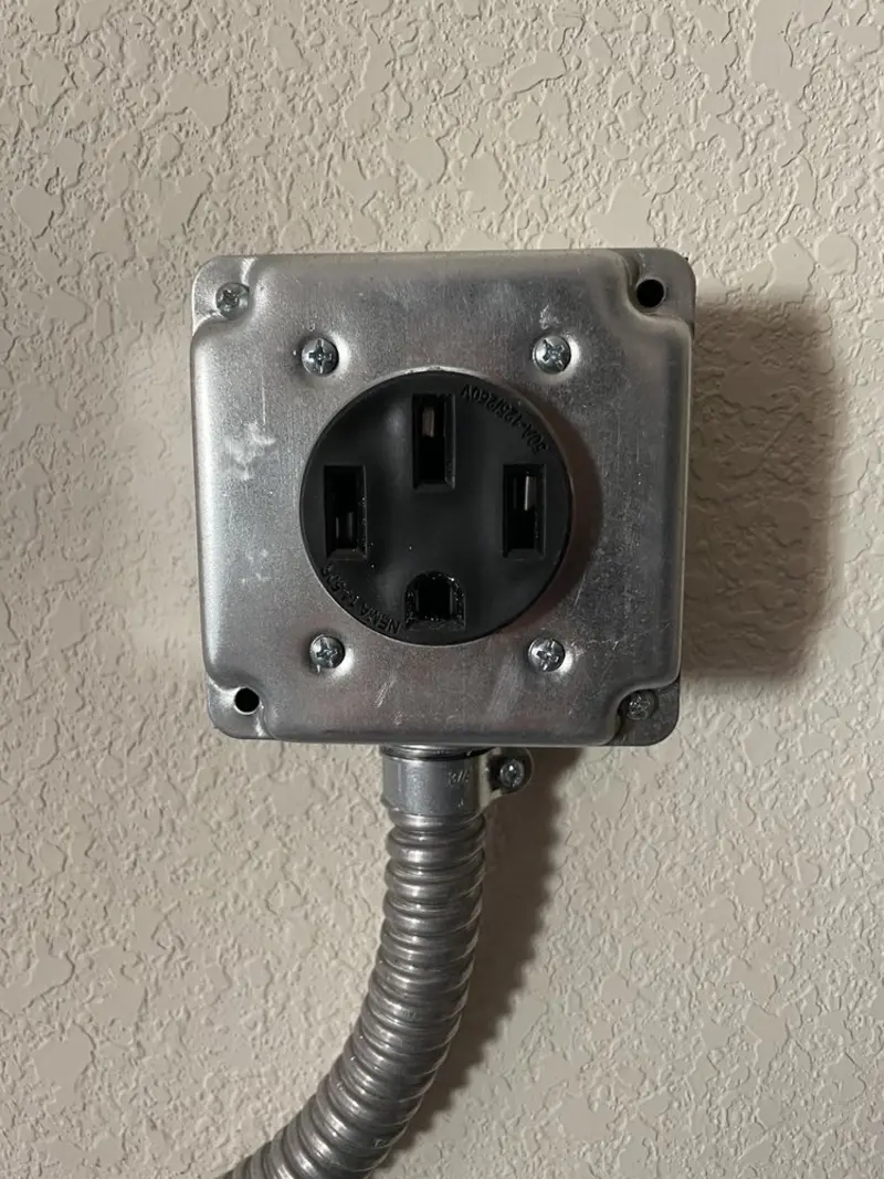 NEMA 14-50 outlet installed for Smart Home Electrical in Dixon